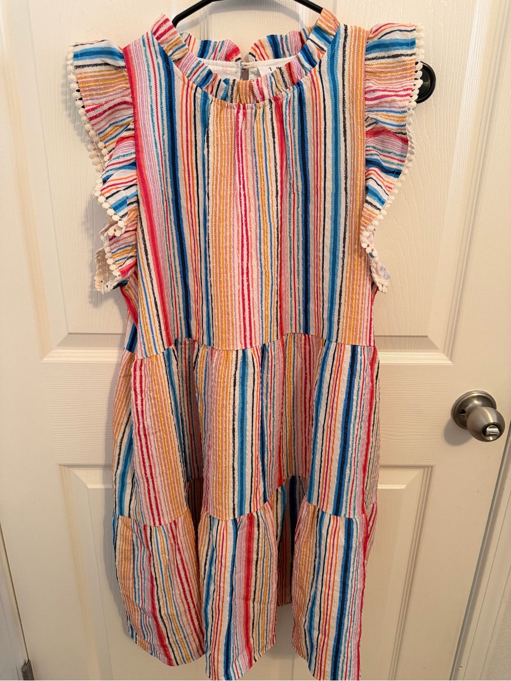 THML Multicolor Stripe Ruffle Dress